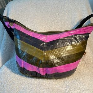 Skunkfunk eel leather crossbody shoulder bag